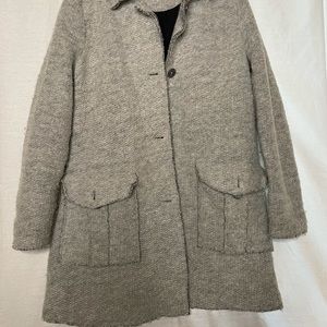 Grey Zara mid-length pea coat